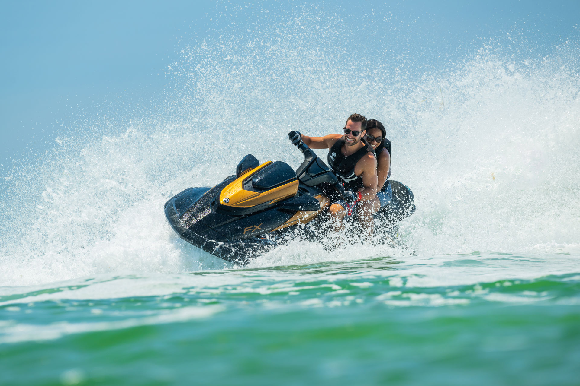 Couple on a Yamaha Waverunner