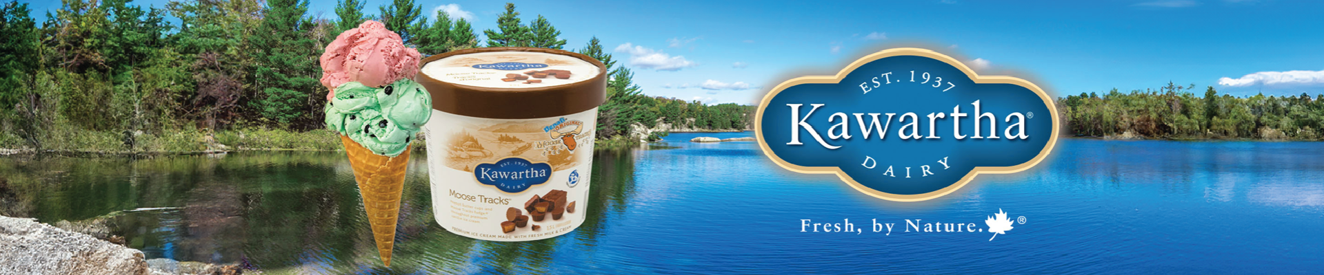 Kawartha Dairy ice cream available on the dock