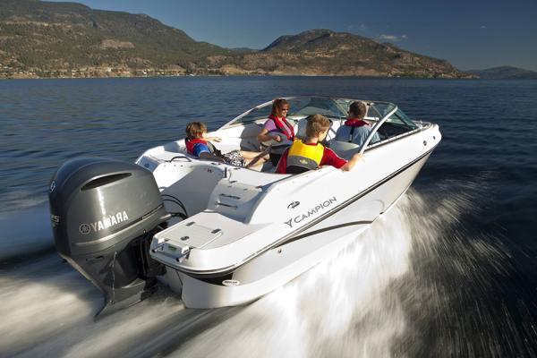 Family enjoying their time on the water