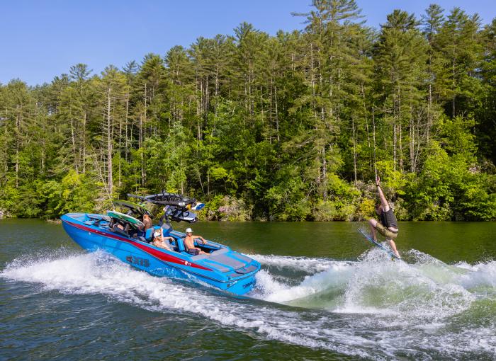 Blue Axis Wake Surf Boat